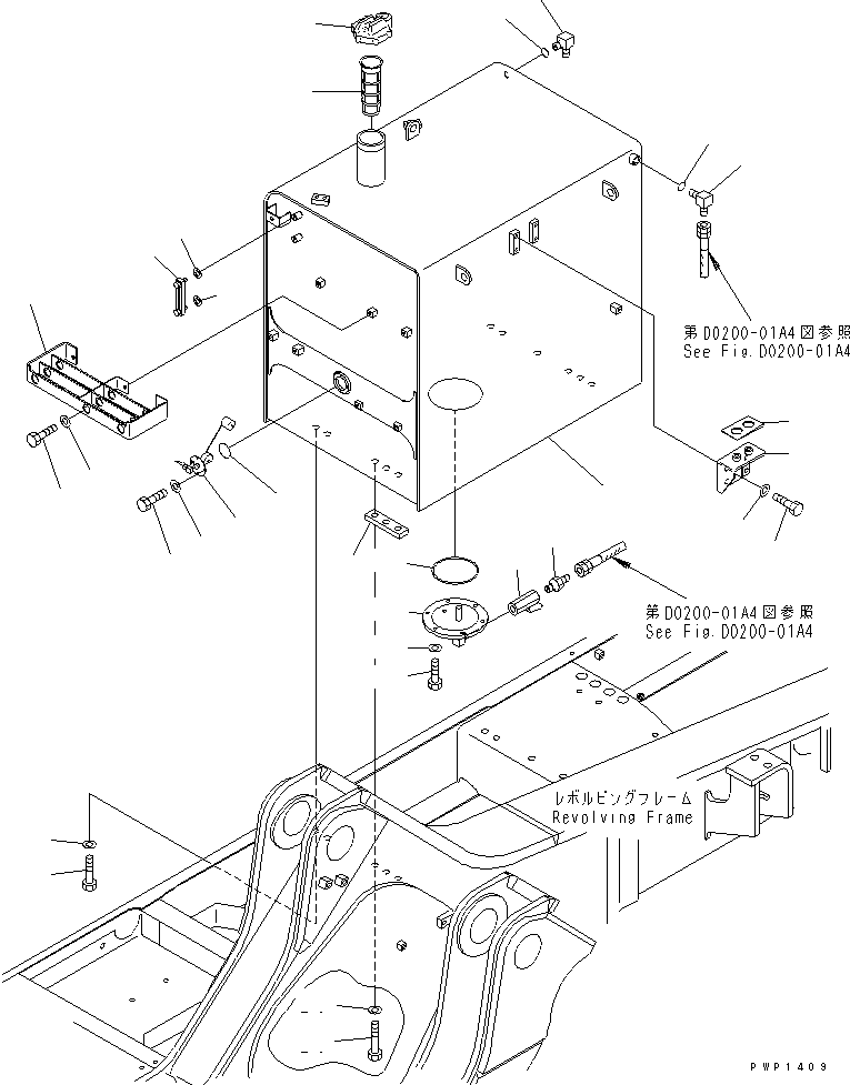 Excavators Komatsu / PC750LC-6K-01 S/N K30001-UP(pc750lcu) / FUEL TANK(#K32001-)(090020 : D0100-01A3)