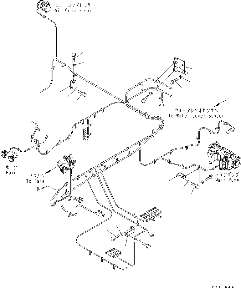 Excavators Komatsu / PC750LC-6K-01 S/N K30001-UP(pc750lcu) / WIRING (BRACKET)(#K32001-)(120120 : E0200-05A4)