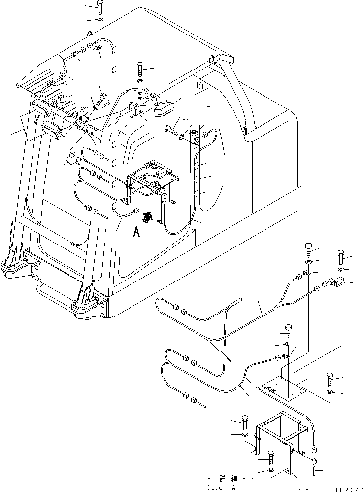 Excavators Komatsu / PC750LC-6K-01 S/N K30001-UP(pc750lcu) / ADDITIONAL WORK LAMP (WITH F.O.P.S.)(#K30055-K31999)(120220 : E0310-01A1A)