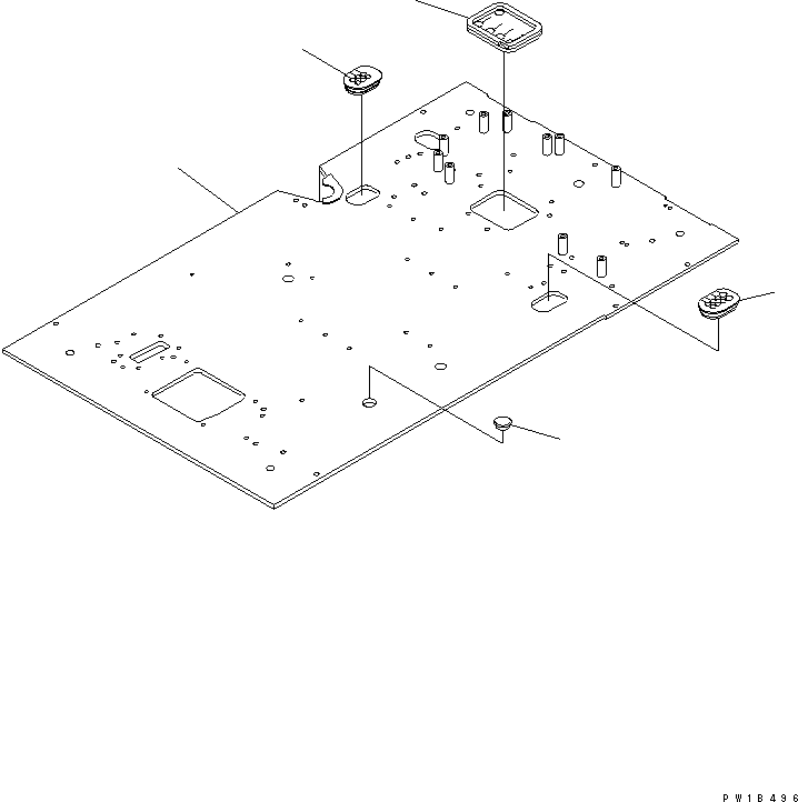 Excavators Komatsu / PC750LC-6K-01 S/N K30001-UP(pc750lcu) / FLOOR FRAME(#K32001-)(240600 : K1110-01A7)