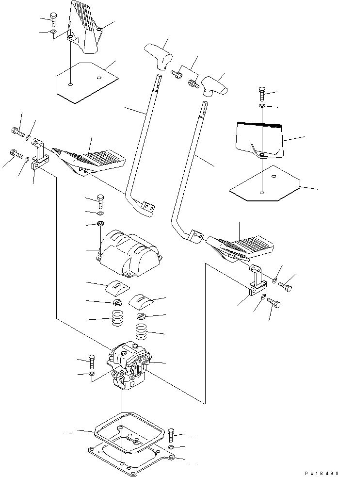 Excavators Komatsu / PC750LC-6K-01 S/N K30001-UP(pc750lcu) / TRAVEL LEVER(#K32001-)(240720 : K1410-01A7)
