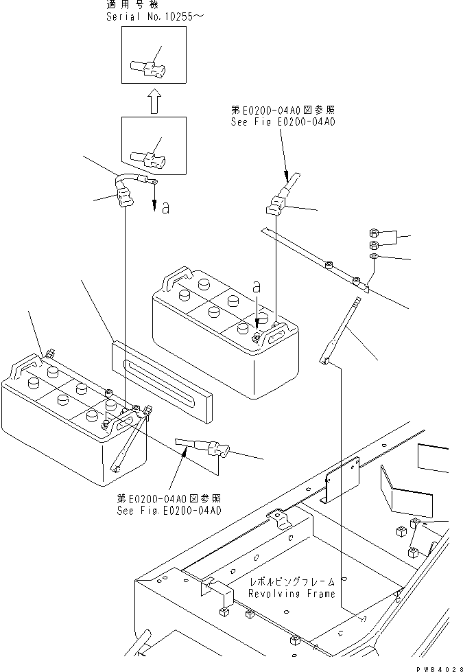 Komatsu parts book diagram for PC750SE-6 S/N 10001-UP (For North America): BATTERY BRACKET