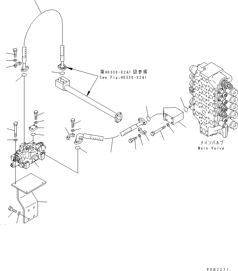 Komatsu parts book diagram for PC750SE-6 S/N 10001-UP (For North America): SERVICE VALVE(#10053-10999)