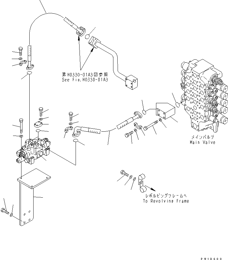 Komatsu parts book diagram for PC750SE-6 S/N 10001-UP (For North America): SERVICE VALVE(#11001-)