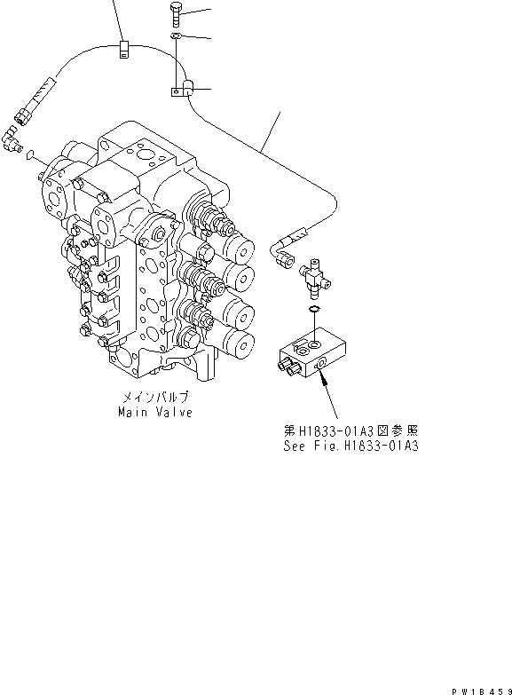 Komatsu parts book diagram for PC750SE-6 S/N 10001-UP (For North America): PPC STRAIGHT TRAVEL LINE(#11001-)
