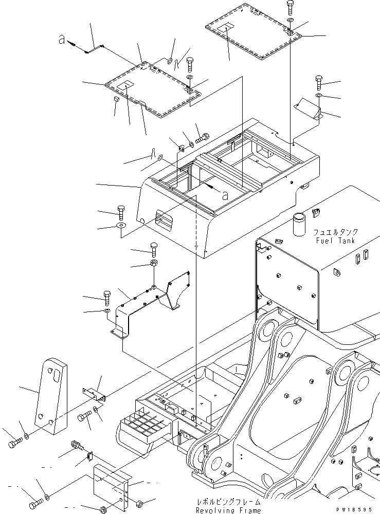 Komatsu parts book diagram for PC750SE-6 S/N 10001-UP (For North America): RIGHT CASE(#11001-)