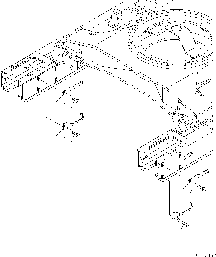 Komatsu parts book diagram for PC750SE-6 S/N 10001-UP (For North America): STEP (TRACK FRAME SIDE)(#10239-)