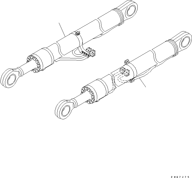 Komatsu parts book diagram for PC750SE-6 S/N 10001-UP (For North America): B00M CYLINDER(#11001-)