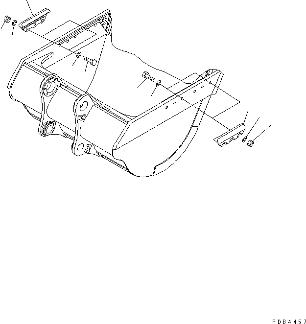Komatsu parts book diagram for PC750SE-6 S/N 10001-UP (For North America): SIDE SHROUD (FOR BACKHOE)