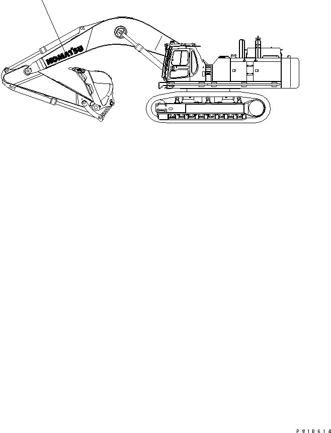 Komatsu parts book diagram for PC750SE-6 S/N 10001-UP (For North America): MARKS AND PLATES (WORK EQUIPMENT SIDE)(#11001-)