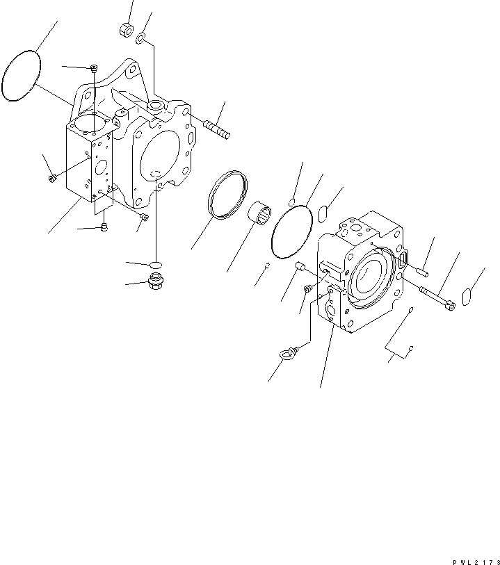 Komatsu parts book diagram for PC750SE-6 S/N 10001-UP (For North America): MAIN PUMP (1/18) (NO.1 PUMP)(#11001-)