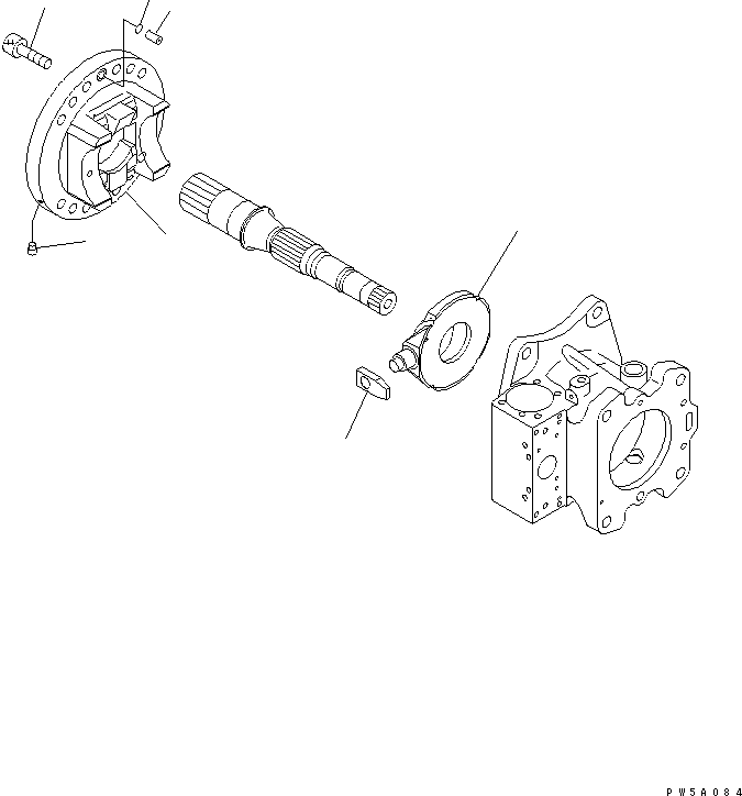 Komatsu parts book diagram for PC750SE-6 S/N 10001-UP (For North America): MAIN PUMP (4/18) (NO.1 PUMP)(#11001-)