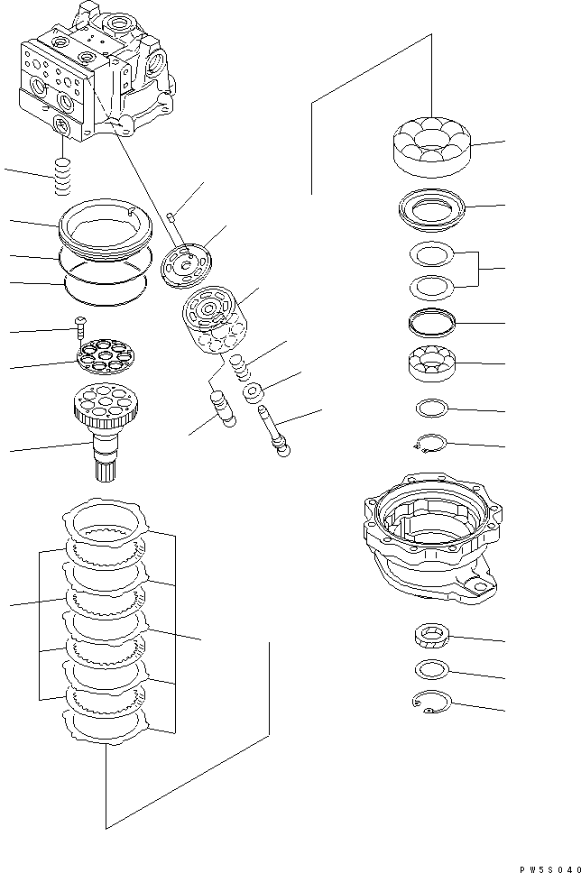 Komatsu parts book diagram for PC750SE-6 S/N 10001-UP (For North America): SWING MOTOR (2/3)(#11001-)