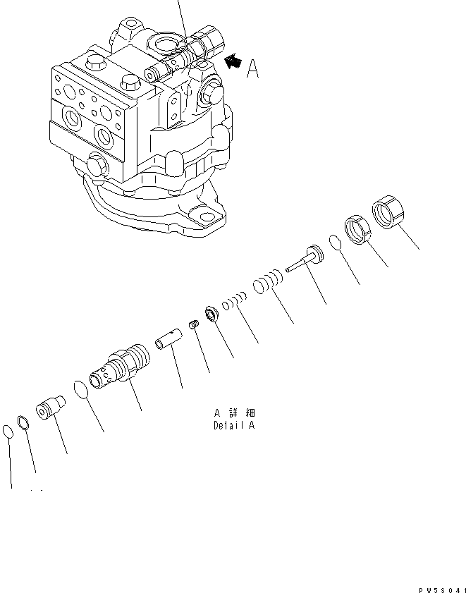 Komatsu parts book diagram for PC750SE-6 S/N 10001-UP (For North America): SWING MOTOR (3/3)(#11001-)