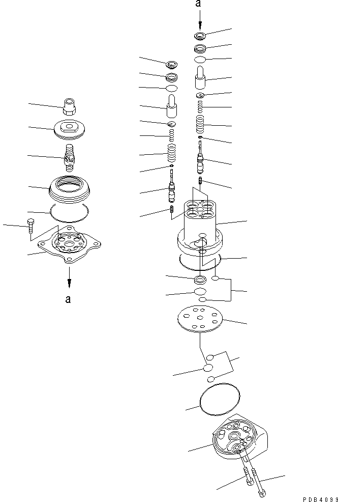 Komatsu parts book diagram for PC750SE-6 S/N 10001-UP (For North America): PPC VALVE (FOR WORK EQUIPMENT)(#11001-)