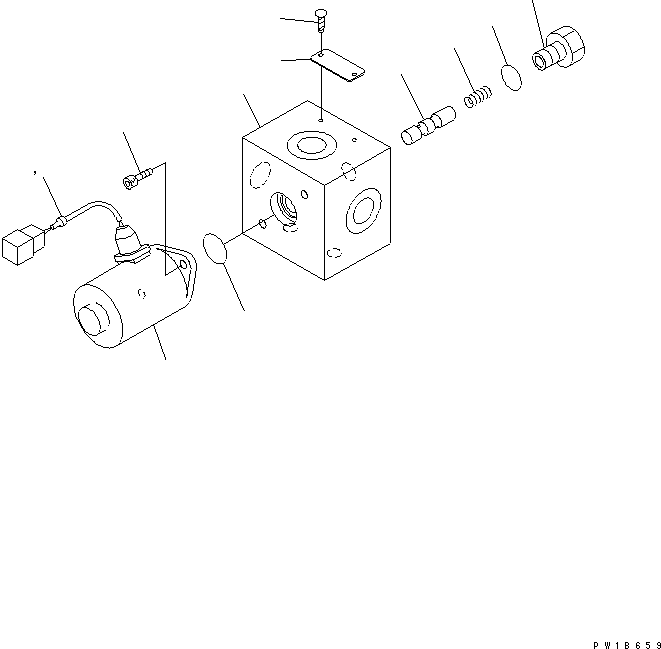 Komatsu parts book diagram for PC750SE-6 S/N 10001-UP (For North America): SOLENOID VALVE (INNER PARTS)(#11001-)