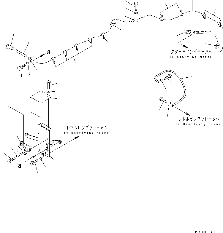 Komatsu parts book diagram for PC750SE-6-AM S/N 10001-UP: WIRING (STARTING HARNESS)(#11001-)