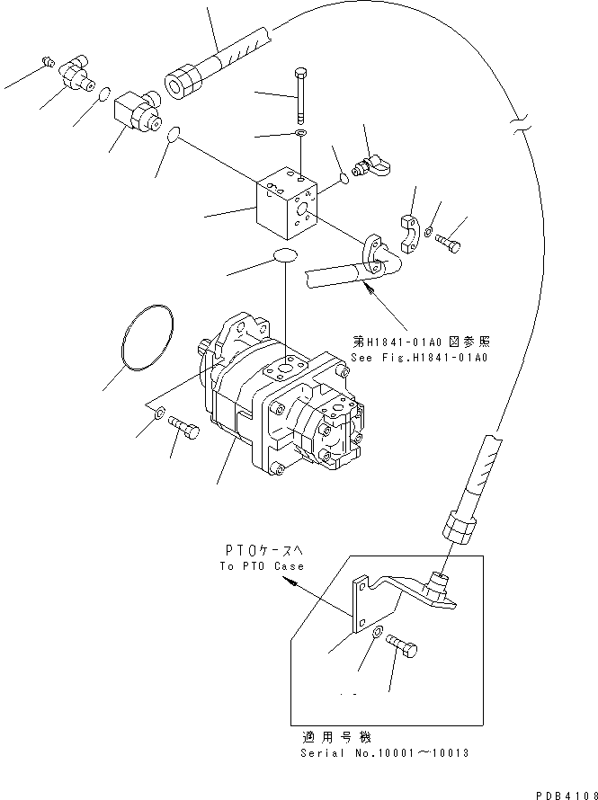 Komatsu parts book diagram for PC750SE-6-AM S/N 10001-UP: GEAR PUMP (JOINT PARTS)(#10001-10238)