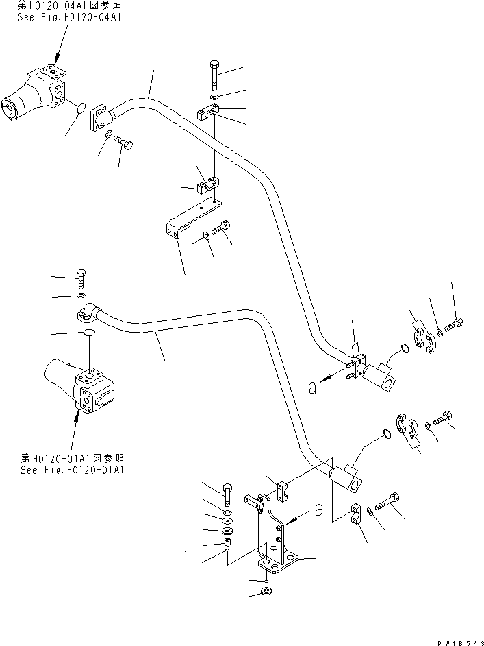 Komatsu parts book diagram for PC750SE-6-AM S/N 10001-UP: DELIVERY PIPING (PIPING)(#11001-)