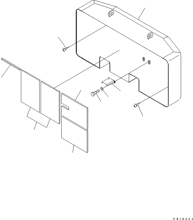 Komatsu parts book diagram for PC750SE-6-AM S/N 10001-UP: COUNTER WEIGHT (12000KG)(#11001-)