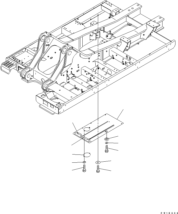 Komatsu parts book diagram for PC750SE-6-AM S/N 10001-UP: UNDER COVER (REVOLVING FRAME) (R.H.)(#11001-)