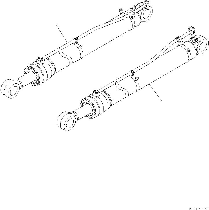 Komatsu parts book diagram for PC750SE-6-AM S/N 10001-UP: ARM CYLINDER(#11001-)