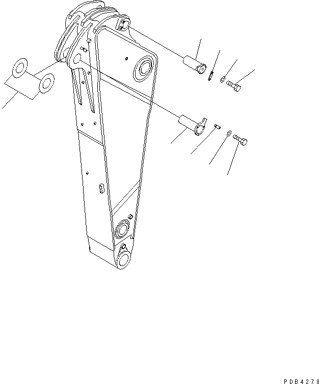Komatsu parts book diagram for PC750SE-6-AM S/N 10001-UP: ARM LESS (2.9M)