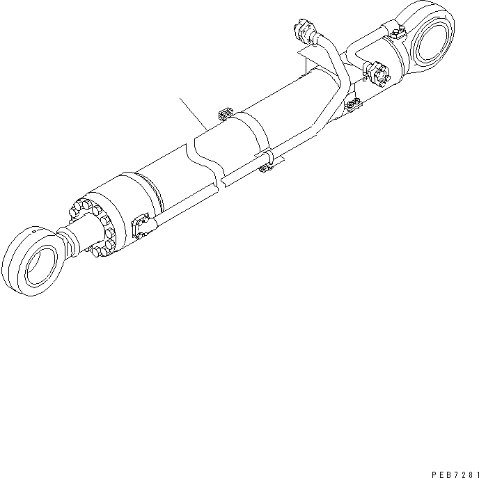Komatsu parts book diagram for PC750SE-6-AM S/N 10001-UP: BUCKET CYLINDER (FOR 2.9M)