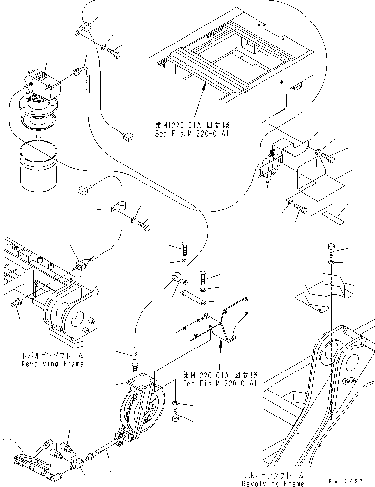 Komatsu parts book diagram for PC750SE-6-AM S/N 10001-UP: GREASE PUMP(#11001-)