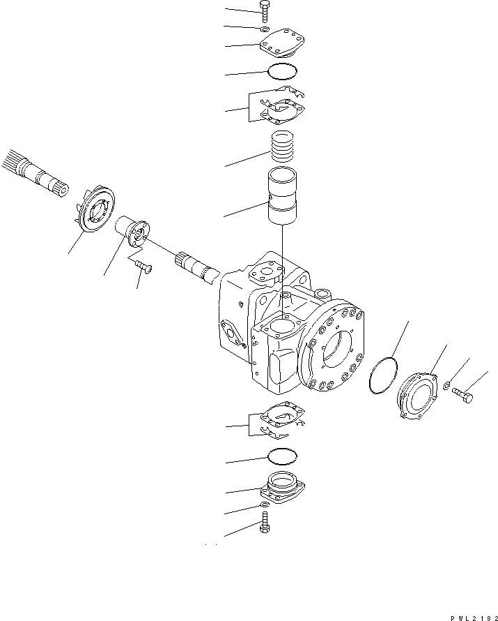 Komatsu parts book diagram for PC750SE-6-AM S/N 10001-UP: MAIN PUMP (10/18) (NO.1 PUMP)(#11001-)