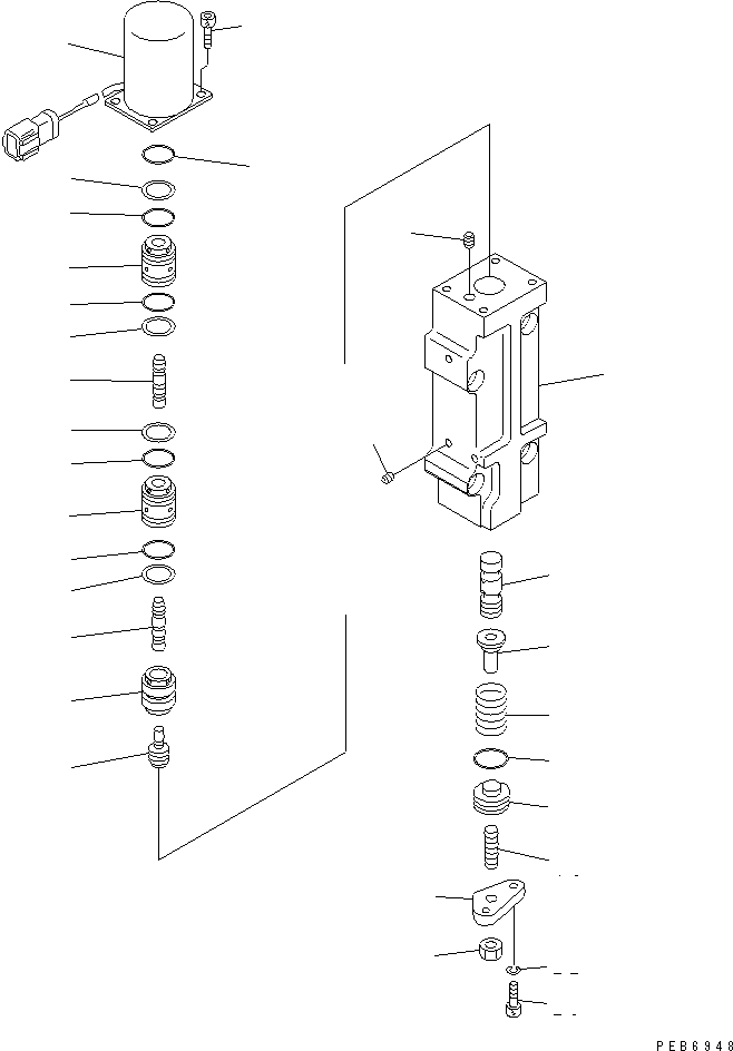 Komatsu parts book diagram for PC750SE-6-AM S/N 10001-UP: MAIN PUMP (16/18) (NO.1 PUMP)(#11001-)