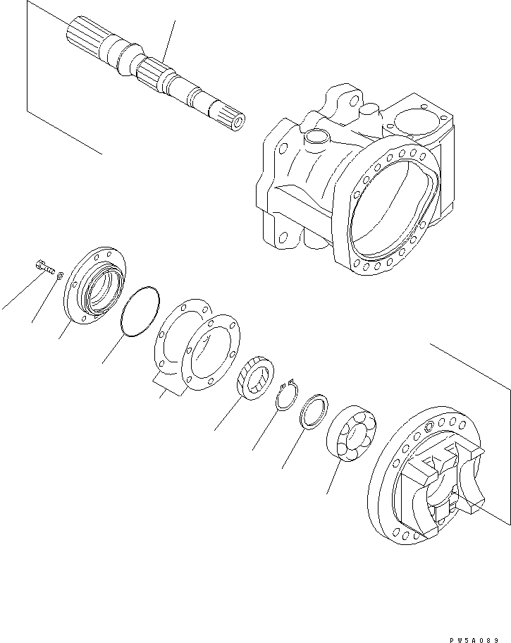 Komatsu parts book diagram for PC750SE-6-AM S/N 10001-UP: MAIN PUMP (2/13) (NO.2 PUMP)(#11001-)