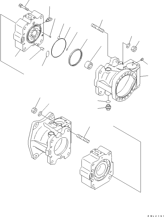 Komatsu parts book diagram for PC750SE-6-AM S/N 10001-UP: MAIN PUMP (6/13) (NO.2 PUMP)(#11001-)