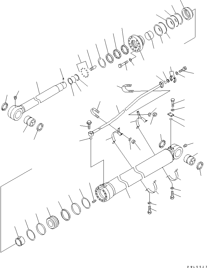 Komatsu parts book diagram for PC750SE-6-AM S/N 10001-UP: ARM CYLINDER (FOR 7.1M BOOM)(#11001-)