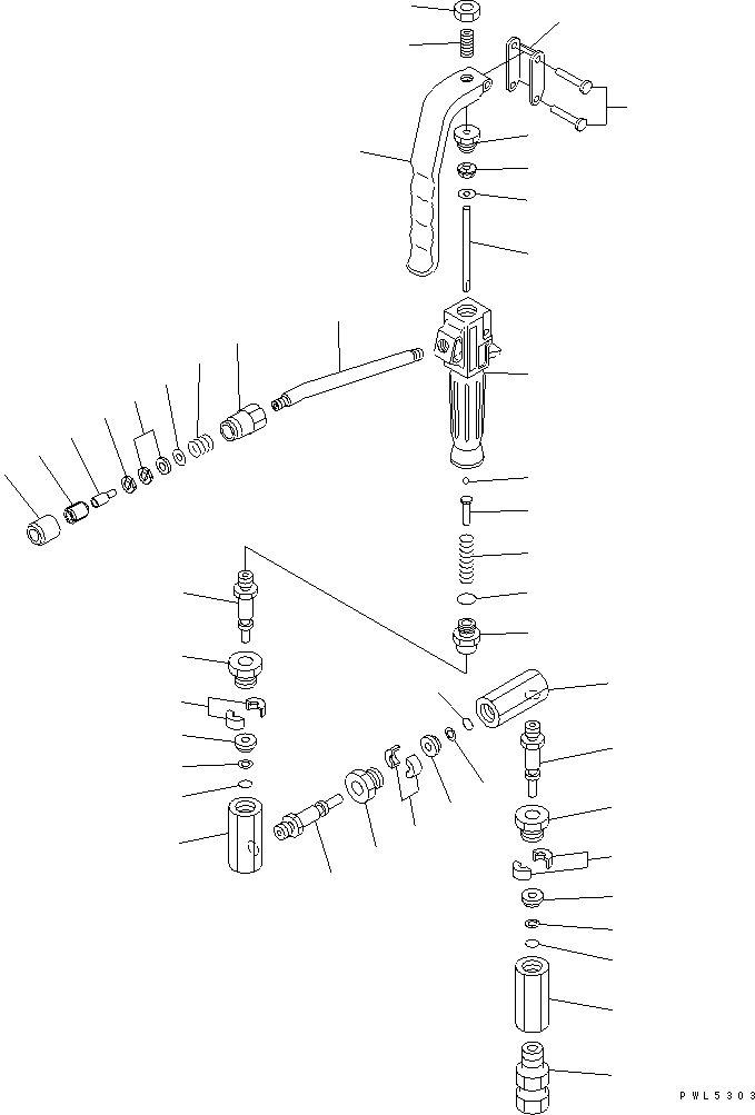 Komatsu parts book diagram for PC750SE-6-AM S/N 10001-UP: GREASE PUMP (GREASE GUN)