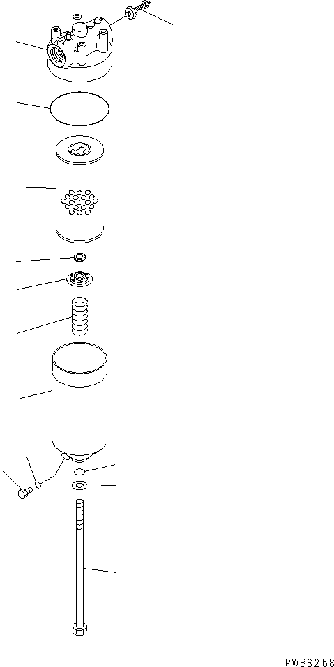 Komatsu parts book diagram for PC750SE-6-AM S/N 10001-UP: OIL FILTER(#11001-)