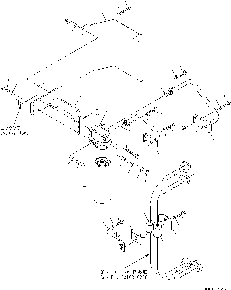 Excavators Komatsu / PC750SE-7K S/N K40001-UP(pc750s3u) / ENGINE MOUNTING (OIL FILTER AND MOUNTING)(030030 : B0100-03A0)