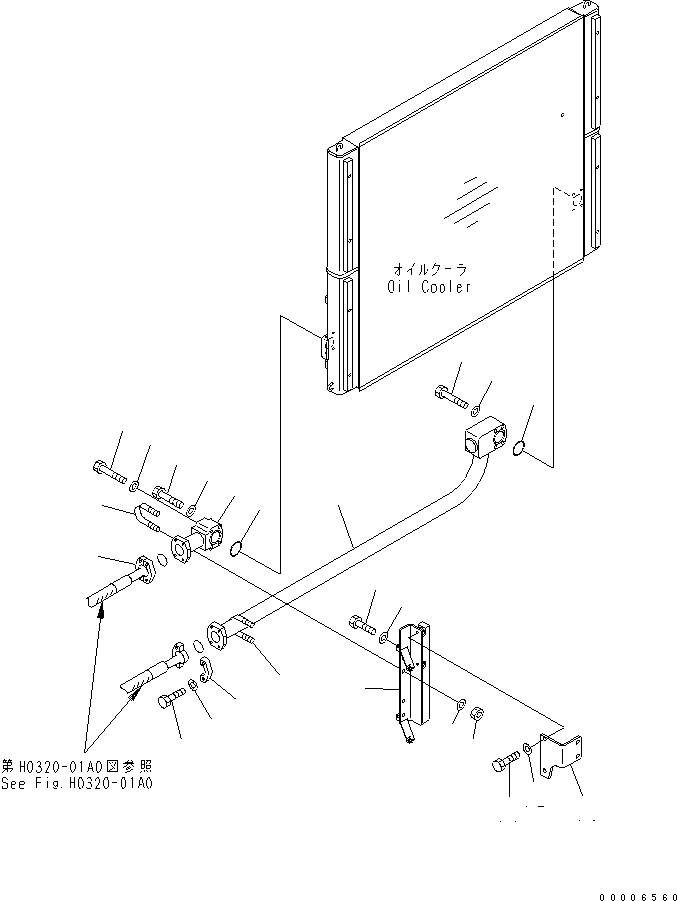 Excavators Komatsu / PC750SE-7K S/N K40001-UP(pc750s3u) / COOLING (OIL COOLER PIPING)(060060 : C0100-06A0)