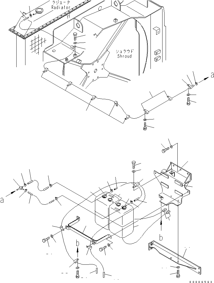 Excavators Komatsu / PC750SE-7K S/N K40001-UP(pc750s3u) / COOLING (SUB TANK AND PIPING)(060090 : C0100-09A0)