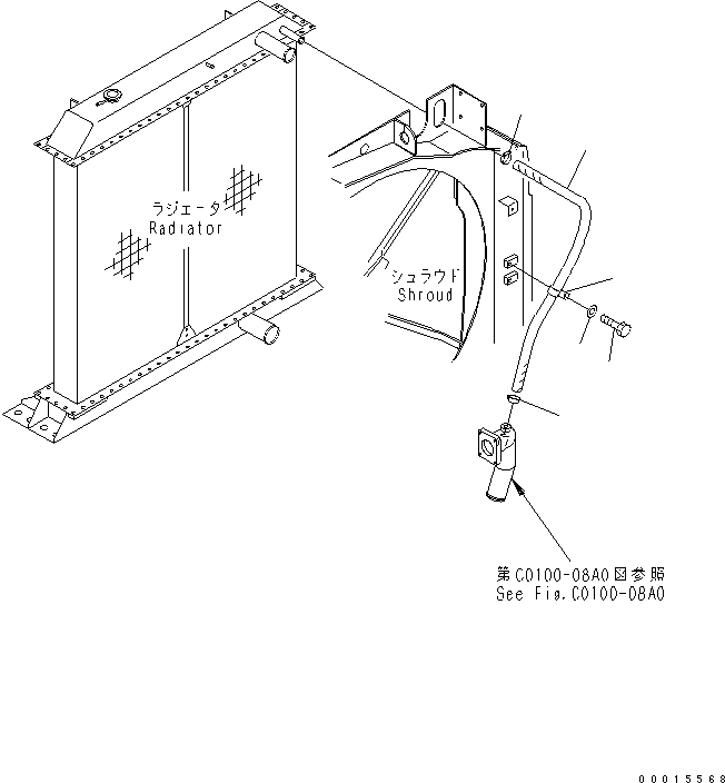 Excavators Komatsu / PC750SE-7K S/N K40001-UP(pc750s3u) / COOLING (MAKE UP HOSE)(060110 : C0100-11A0)