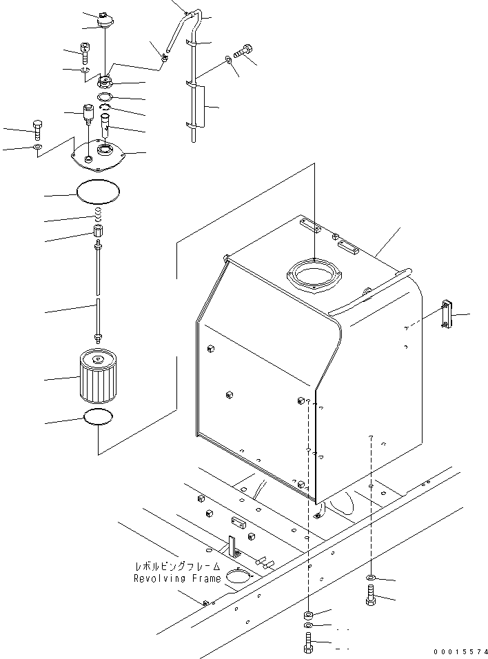 Excavators Komatsu / PC750SE-7K S/N K40001-UP(pc750s3u) / HYDRAULIC TANK(150010 : H0110-01A0)