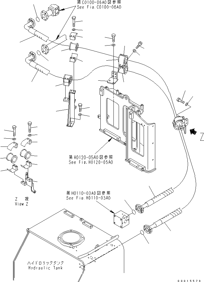 Excavators Komatsu / PC750SE-7K S/N K40001-UP(pc750s3u) / OIL COOLER PIPING(150220 : H0320-01A0)