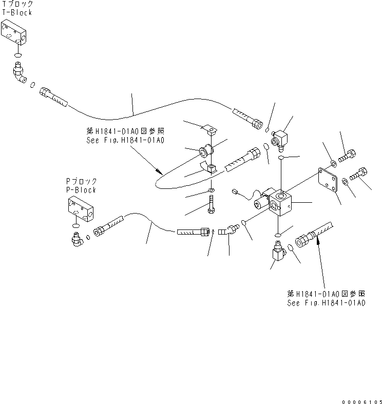 Excavators Komatsu / PC750SE-7K S/N K40001-UP(pc750s3u) / PPC PUMP LINE (PPC LOCK SOLENOID)(150580 : H1841-02A0)
