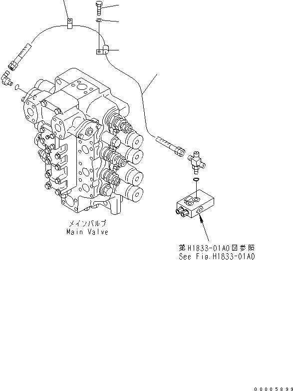 Excavators Komatsu / PC750SE-7K S/N K40001-UP(pc750s3u) / PPC STRAIGHT TRAVEL LINE(150600 : H1844-01A0)