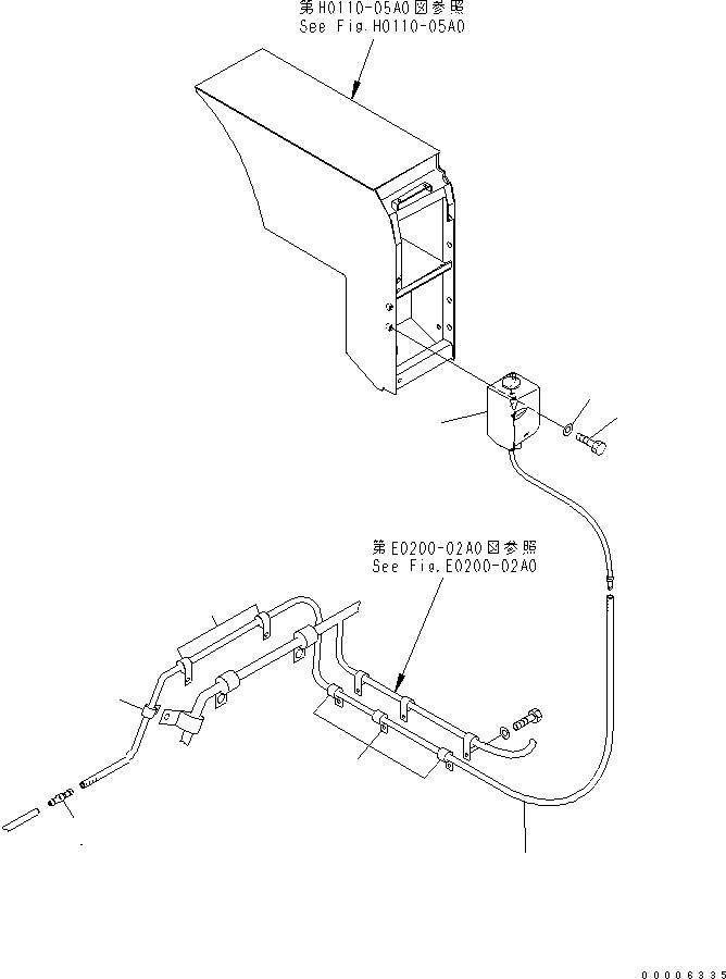 Excavators Komatsu / PC750SE-7K S/N K40001-UP(pc750s3u) / WINDOW WASHER(210290 : K0350-01A0)