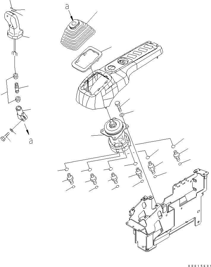 Excavators Komatsu / PC750SE-7K S/N K40001-UP(pc750s3u) / FLOOR FRAME (LEVER AND VALVE) (R.H.)(210500 : K1110-13A0)