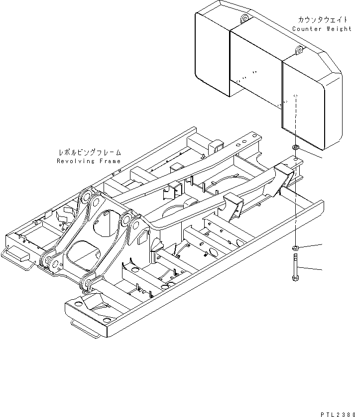 Excavators Komatsu / PC750SE-7K S/N K40001-UP(pc750s3u) / COUNTER WEIGHT MOUNTING(240140 : M1520-01A0)