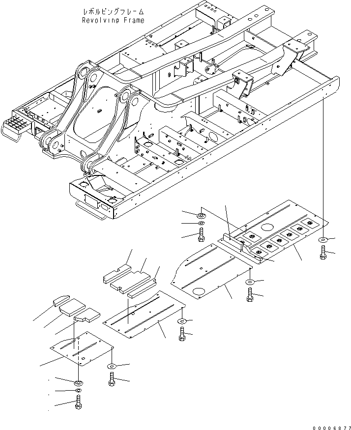Excavators Komatsu / PC750SE-7K S/N K40001-UP(pc750s3u) / UNDER COVER (REVOLVING FRAME) (L.H.)(240150 : M1810-01A0)