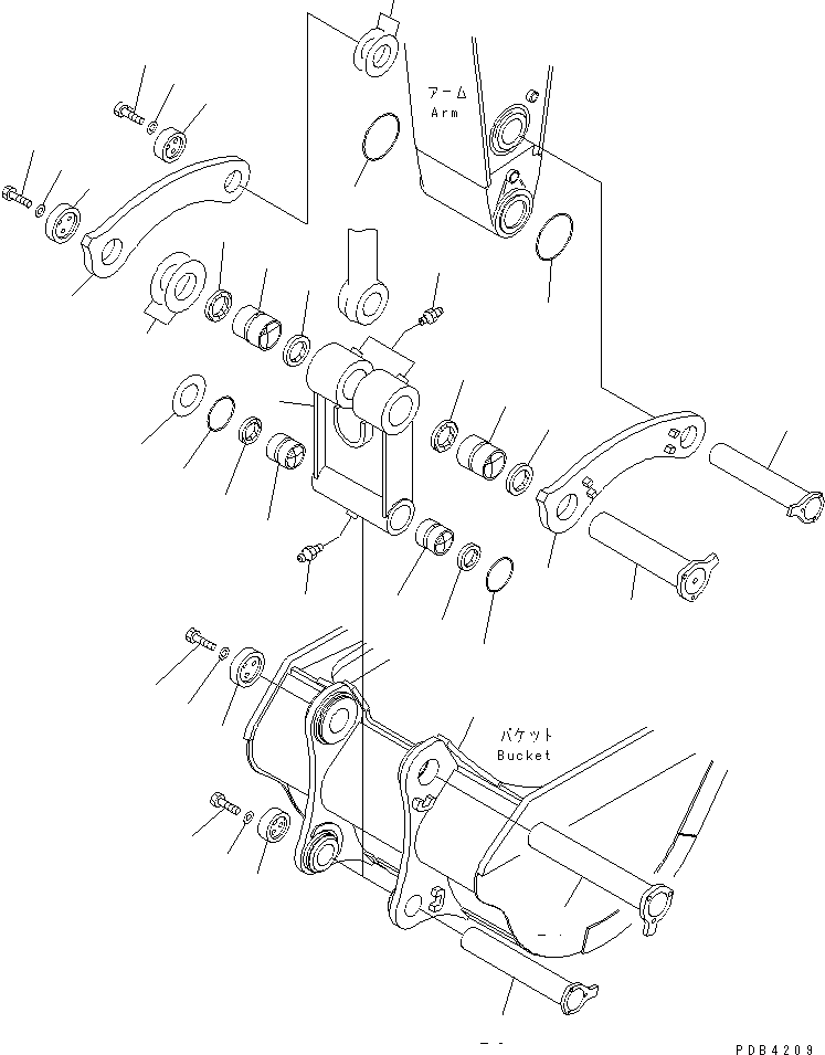 Excavators Komatsu / PC750SE-7K S/N K40001-UP(pc750s3u) / BUCKET LINK (FOR 2.9M ARM) (PC750SE)(360260 : T1230-01A0)