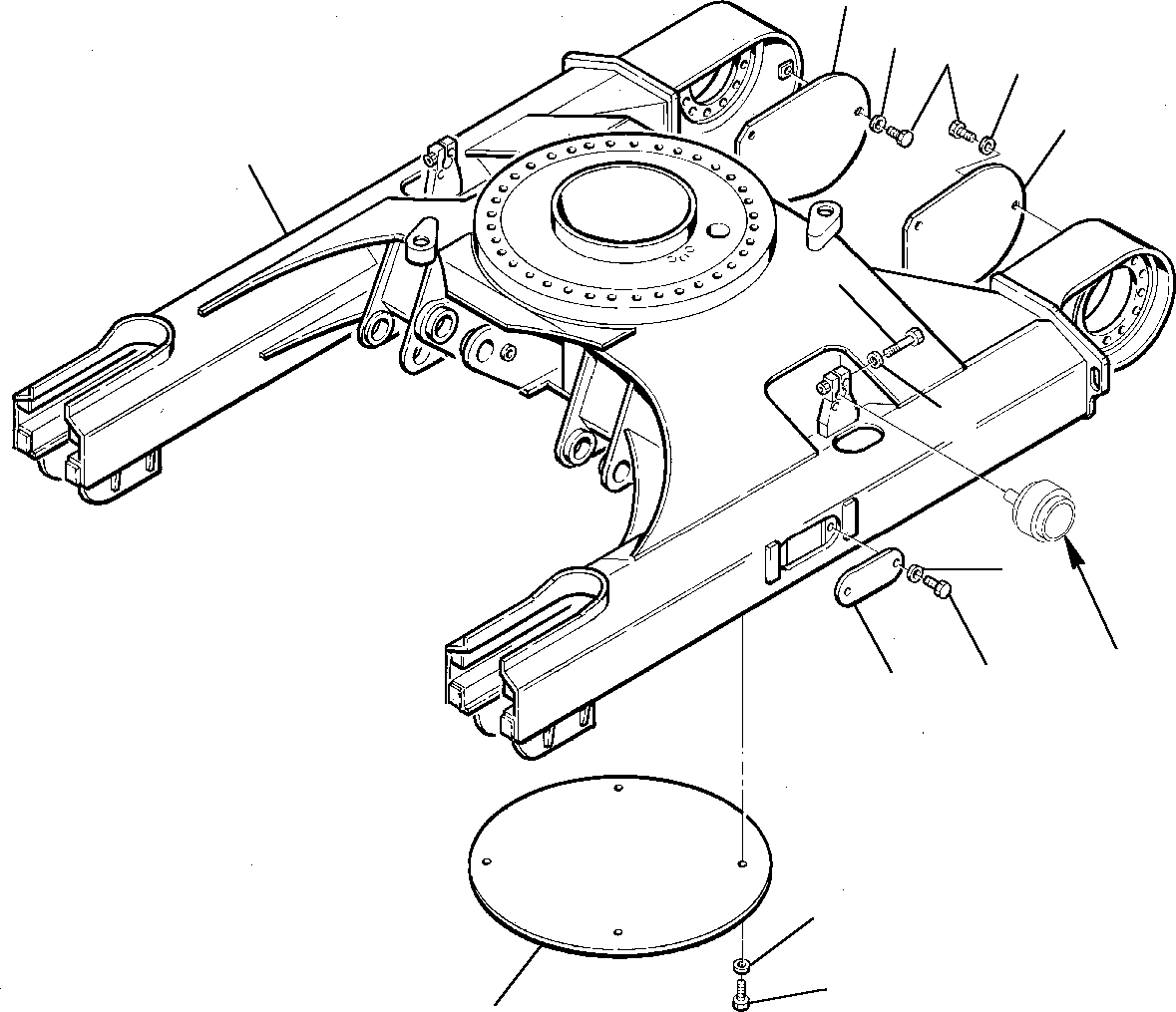 Komatsu parts book diagram for PC75-1 S/N 5000001-Up: UNDER CARRIAGE (FOR RUBBER SHOE)